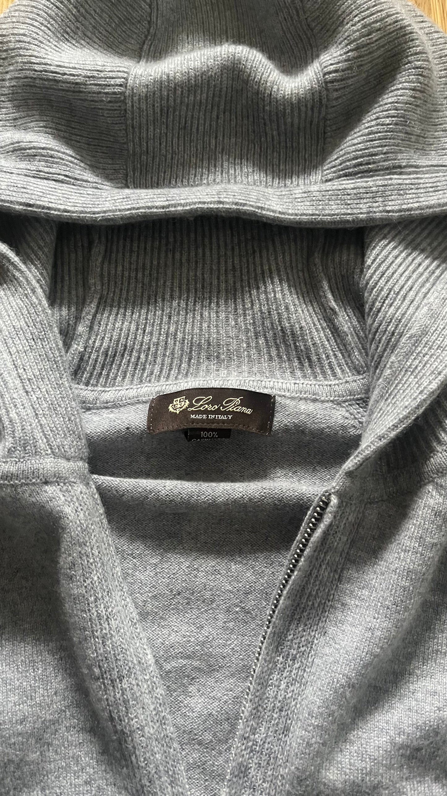 Loro piana full zip sweater