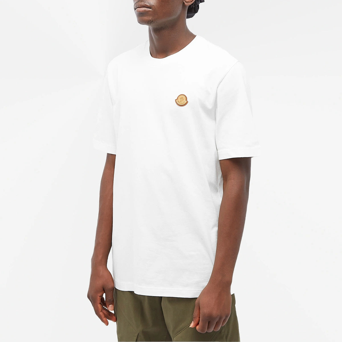 Moncler tee (brown leather badge)