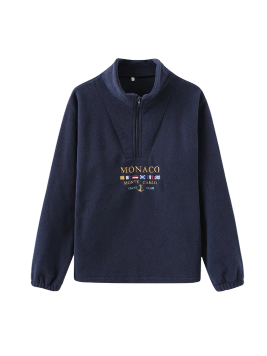 Monaco yacht club half zip