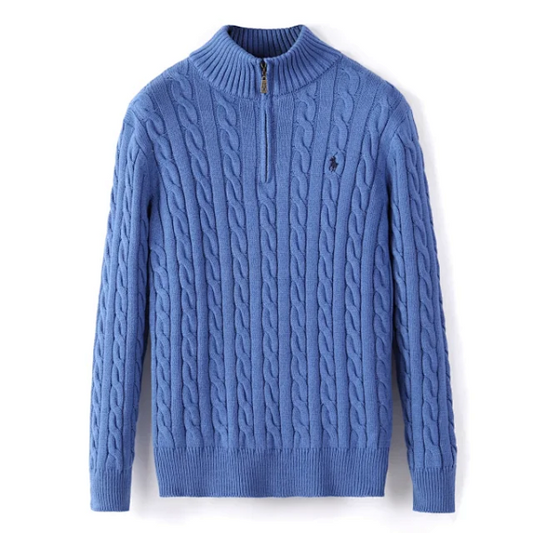 Ralph lauren cable knit half zip sweater